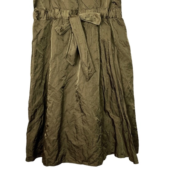 Eileen Fisher Steel Satin A-Line Dress - Picture 6 of 12